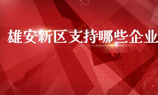 雄安新区支持哪些企业_https://wap.78312.cn_金融监管_第1张