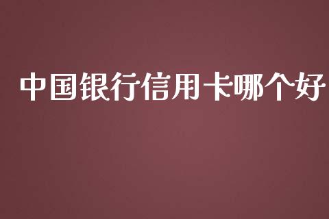 中国银行信用卡哪个好_https://wap.78312.cn_财经新闻_第1张