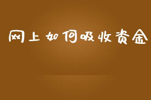 网上如何吸收资金_https://wap.78312.cn_期货开户_第1张
