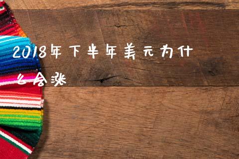2018年下半年美元为什么会涨_https://wap.78312.cn_金融监管_第1张
