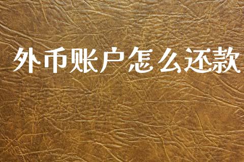 外币账户怎么还款_https://wap.78312.cn_全球市场_第1张