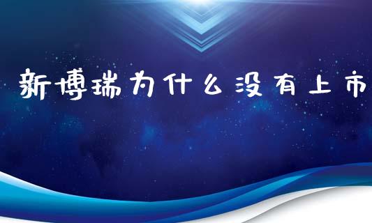 新博瑞为什么没有上市_https://wap.78312.cn_期货开户_第1张