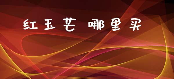 红玉芒 哪里买_https://wap.78312.cn_债券资讯_第1张