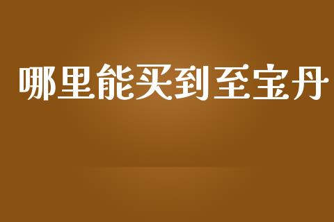 哪里能买到至宝丹_https://wap.78312.cn_全球市场_第1张