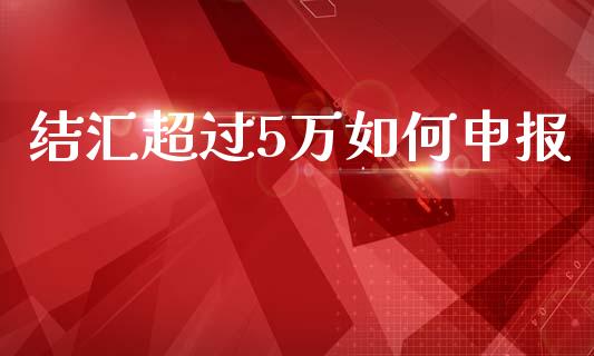 结汇超过5万如何申报_https://wap.78312.cn_债券资讯_第1张