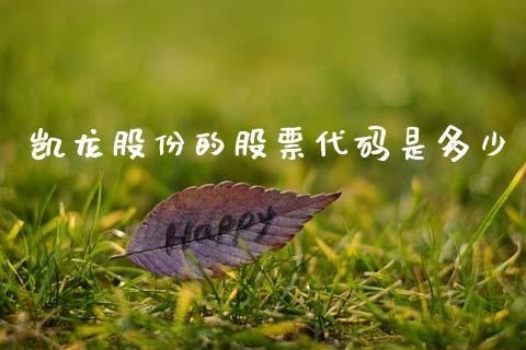 凯龙股份的股票代码是多少_https://wap.78312.cn_外汇交易_第1张