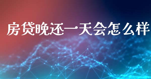房贷晚还一天会怎么样_https://wap.78312.cn_财经新闻_第1张