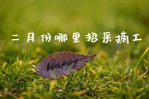 二月份哪里招采摘工_https://wap.78312.cn_债券资讯_第1张