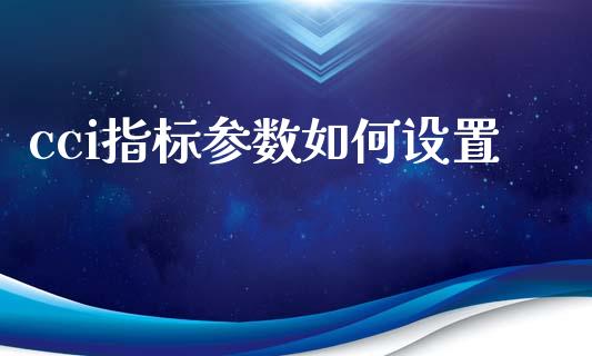 cci指标参数如何设置_https://wap.78312.cn_金融监管_第1张
