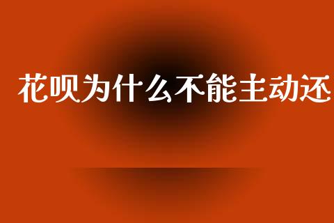 花呗为什么不能主动还_https://wap.78312.cn_金融监管_第1张
