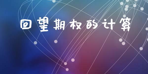回望期权的计算_https://wap.78312.cn_财经新闻_第1张