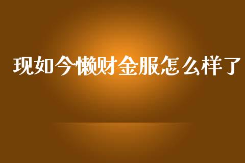 现如今懒财金服怎么样了_https://wap.78312.cn_金融监管_第1张