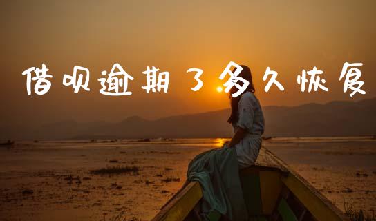 借呗逾期了多久恢复_https://wap.78312.cn_期货开户_第1张