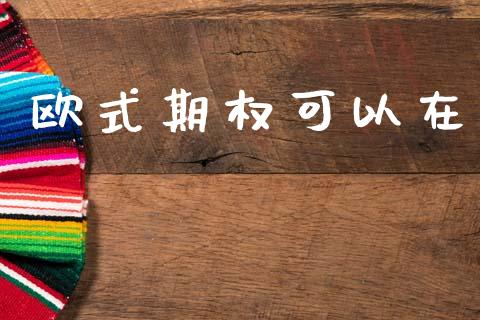 欧式期权可以在_https://wap.78312.cn_全球市场_第1张