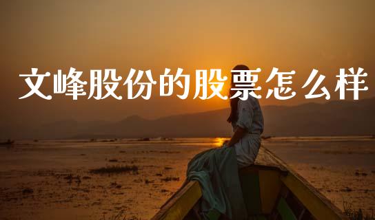文峰股份的股票怎么样_https://wap.78312.cn_债券资讯_第1张
