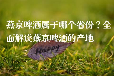 燕京啤酒属于哪个省份？全面解读燕京啤酒的产地_https://wap.78312.cn_债券资讯_第1张