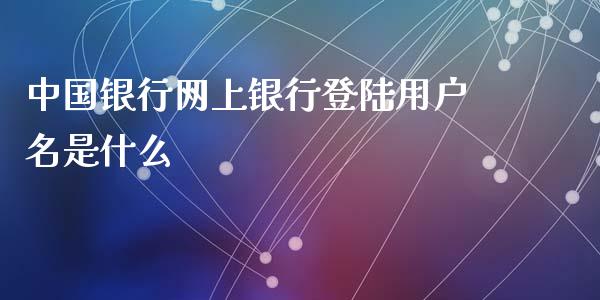 中国银行网上银行登陆用户名是什么_https://wap.78312.cn_债券资讯_第1张