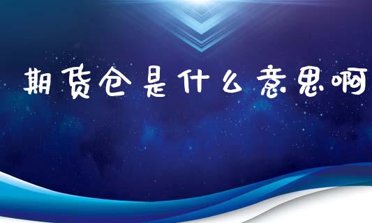 期货仓是什么意思啊_https://wap.78312.cn_外汇交易_第1张