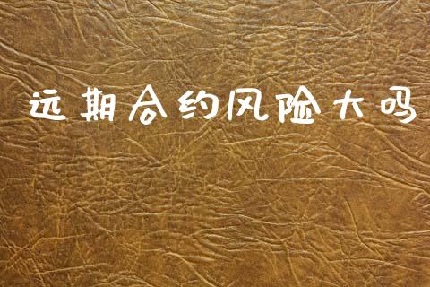 远期合约风险大吗_https://wap.78312.cn_期货开户_第1张