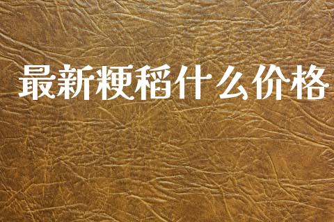 最新粳稻什么价格_https://wap.78312.cn_财经新闻_第1张