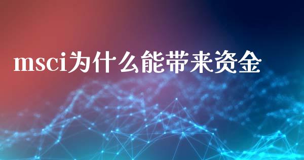 msci为什么能带来资金_https://wap.78312.cn_债券资讯_第1张