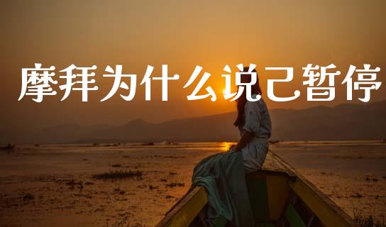 摩拜为什么说己暂停_https://wap.78312.cn_外汇交易_第1张