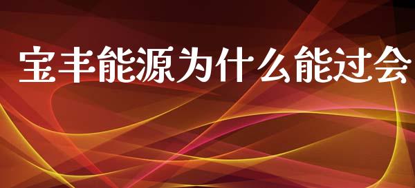 宝丰能源为什么能过会_https://wap.78312.cn_财经新闻_第1张