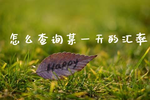 怎么查询某一天的汇率_https://wap.78312.cn_金融监管_第1张
