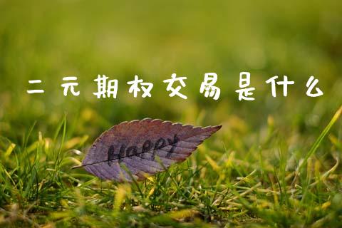二元期权交易是什么_https://wap.78312.cn_债券资讯_第1张
