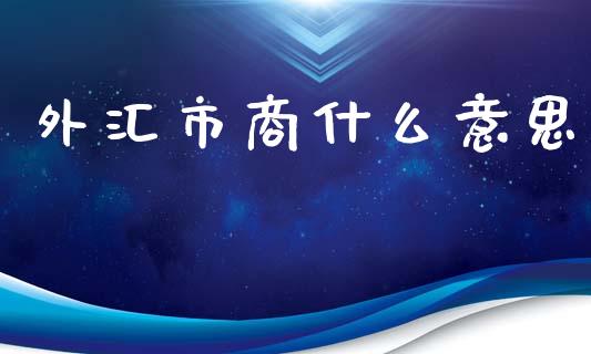 外汇市商什么意思_https://wap.78312.cn_外汇交易_第1张
