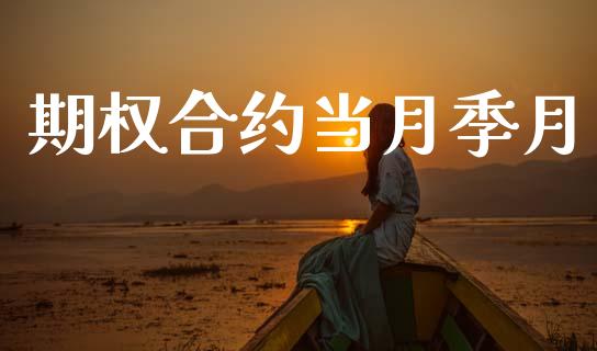 期权合约当月季月_https://wap.78312.cn_金融监管_第1张