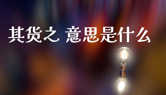 其货之 意思是什么_https://wap.78312.cn_金融监管_第1张