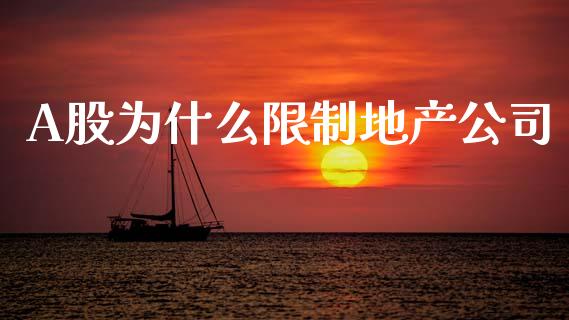 A股为什么限制地产公司_https://wap.78312.cn_期货开户_第1张