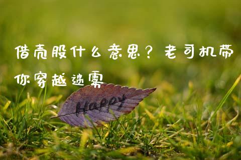 借壳股什么意思？老司机带你穿越迷雾_https://wap.78312.cn_金融监管_第1张