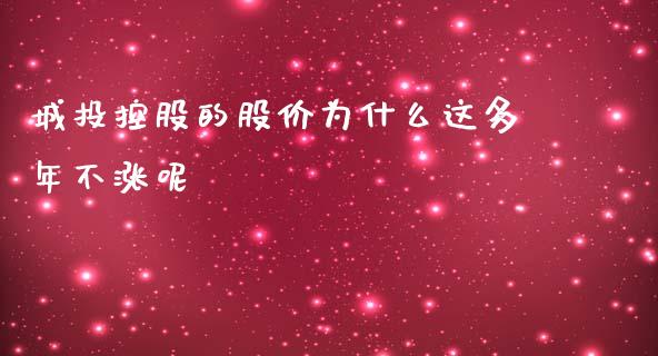 城投控股的股价为什么这多年不涨呢_https://wap.78312.cn_财经新闻_第1张