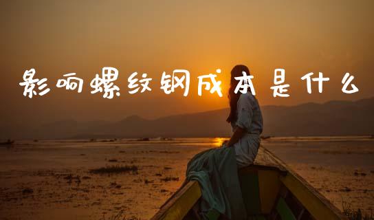 影响螺纹钢成本是什么_https://wap.78312.cn_期货开户_第1张