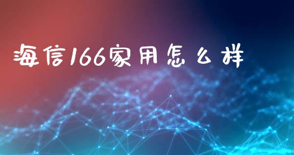 海信166家用怎么样_https://wap.78312.cn_金融监管_第1张
