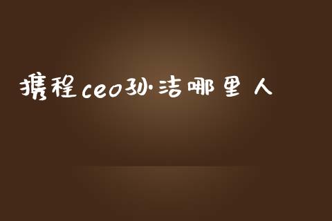 携程ceo孙洁哪里人_https://wap.78312.cn_财经新闻_第1张