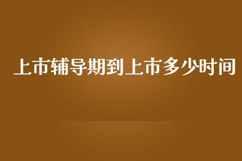 上市辅导期到上市多少时间_https://wap.78312.cn_债券资讯_第1张