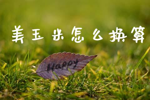 美玉米怎么换算_https://wap.78312.cn_金融监管_第1张