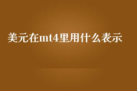 美元在mt4里用什么表示_https://wap.78312.cn_财经新闻_第1张