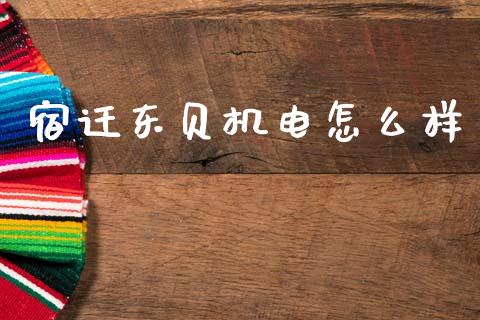宿迁东贝机电怎么样_https://wap.78312.cn_外汇交易_第1张