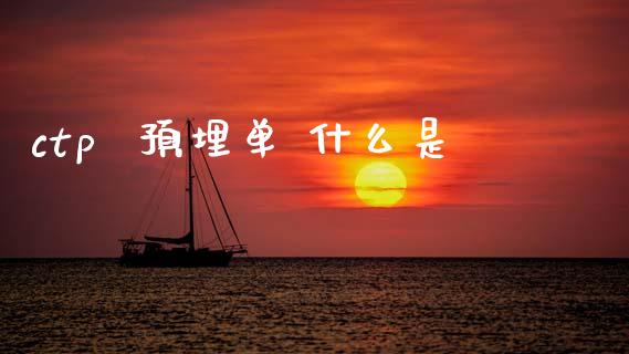 ctp  预埋单 什么是_https://wap.78312.cn_全球市场_第1张