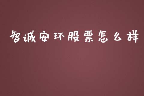 智诚安环股票怎么样_https://wap.78312.cn_财经新闻_第1张