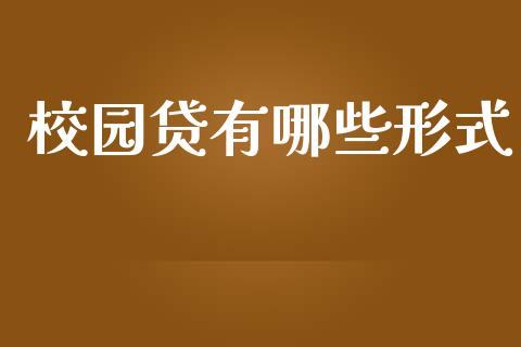 校园贷有哪些形式_https://wap.78312.cn_金融监管_第1张