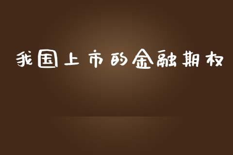 我国上市的金融期权_https://wap.78312.cn_债券资讯_第1张