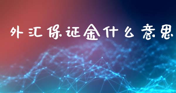 外汇保证金什么意思_https://wap.78312.cn_债券资讯_第1张