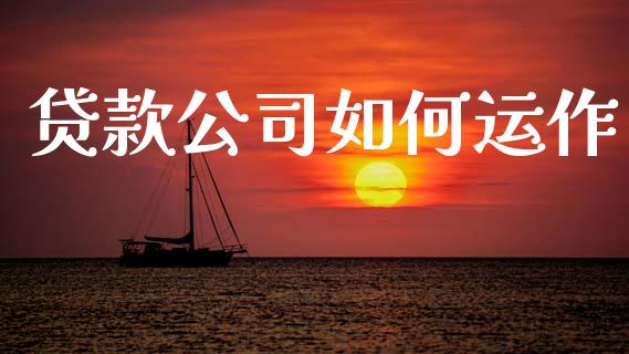 贷款公司如何运作_https://wap.78312.cn_财经新闻_第1张
