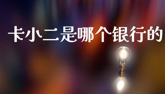卡小二是哪个银行的_https://wap.78312.cn_财经新闻_第1张