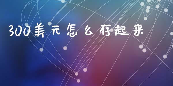 300美元怎么存起来_https://wap.78312.cn_期货开户_第1张